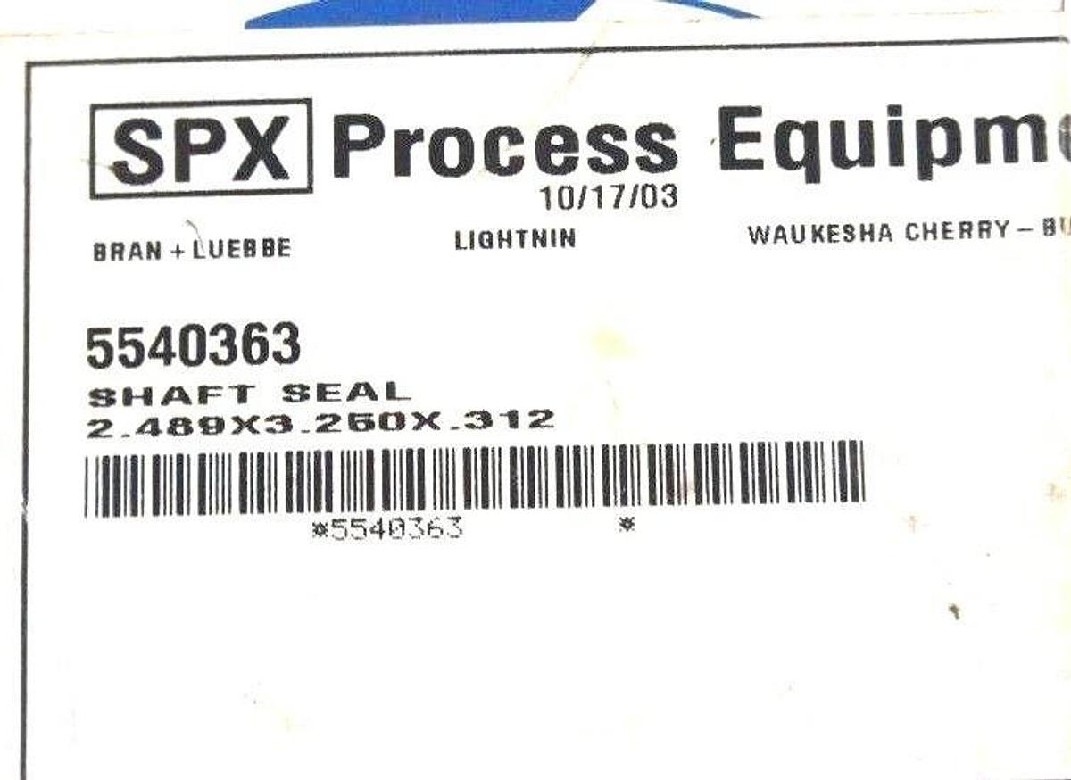 NIB SPX 5540363 SHAFT SEAL 2.489 X 3.250 X 0.312
