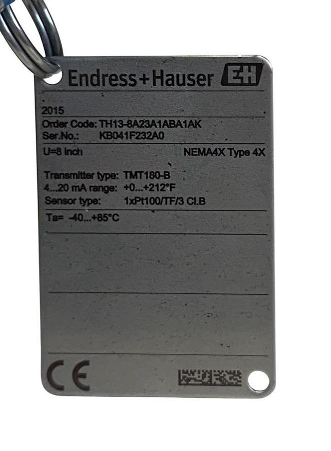 ENDRESS+HAUSER TH13-8A23A1ABA1AK / TH138A23A1ABA1AK TEMP SENSOR TMT180-B NSNP