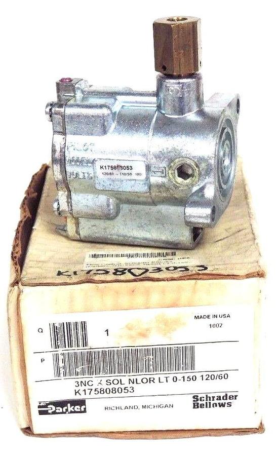 Used NIB PARKER K175808053 3NC X SOL NLOR LT 0-150 120V, 60HZ