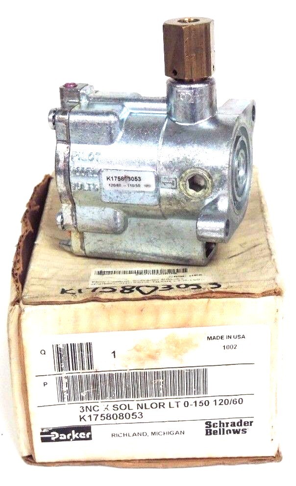 Used NIB PARKER K175808053 3NC X SOL NLOR LT 0-150 120V, 60HZ