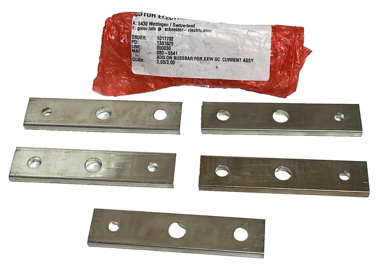Lot of 5 EXM 880-55 Aluminum DC Busbar Assembly Add-On Current Assy New Surplus