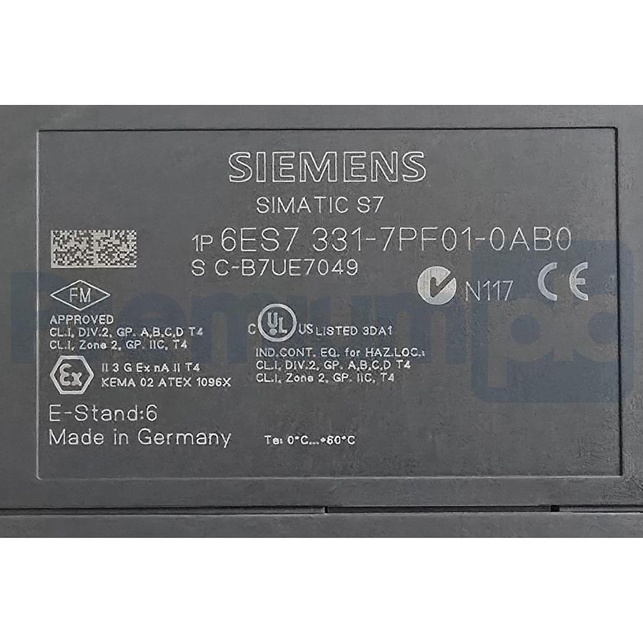 Siemens 6ES7331-7PF01-0AB0 SIMATIC S7-300 Analog Input SM331 8AI RTD 16-Bit NSMP