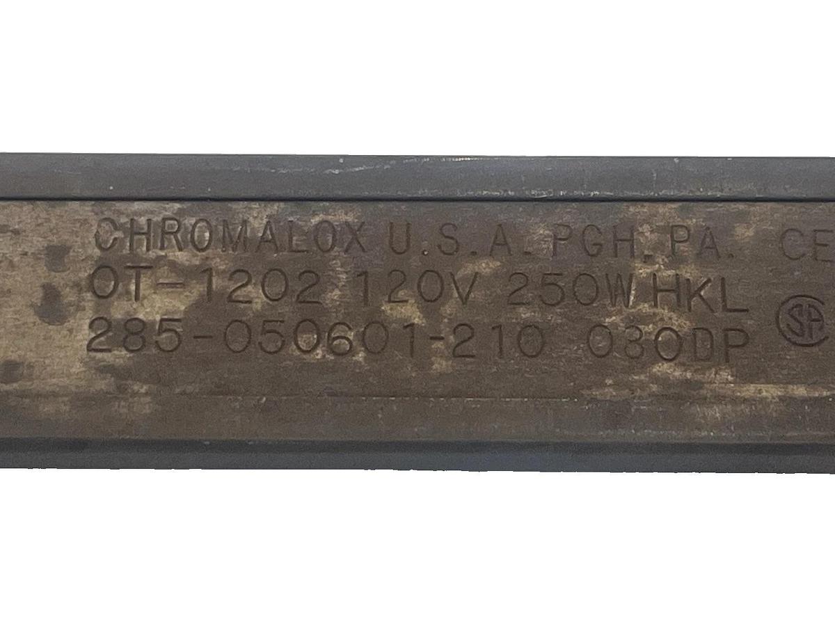 Chromalox OT-1202 Strip Heater | 120V 250W | 12" Length | Chrome Steel Sheath