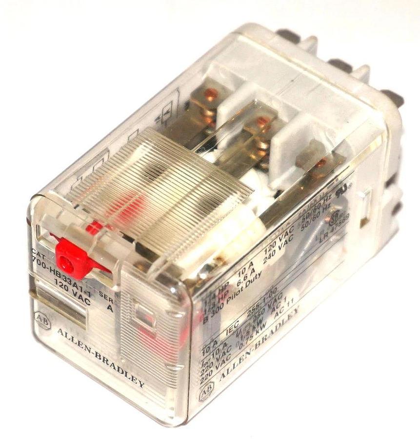 NIB ALLEN BRADLEY 700-HB33A1-1 CONTROL RELAY 10A 120VAC 3PDT SER. A 700HB33A11