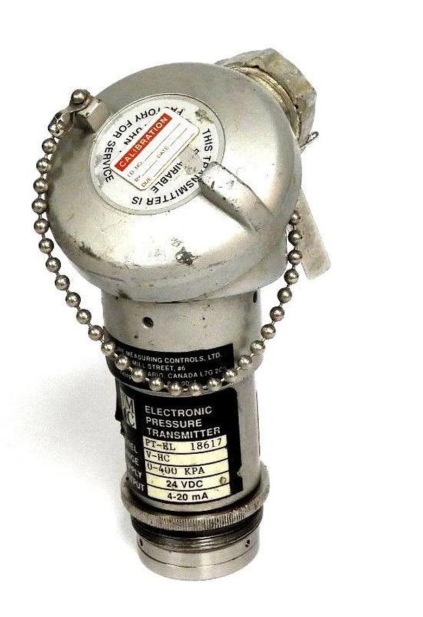 Used PMC V-HC ELECTRONIC PRESSURE TRANSMITTER 0-400 KPA, 24 VDC, 4-20 MA, VHC