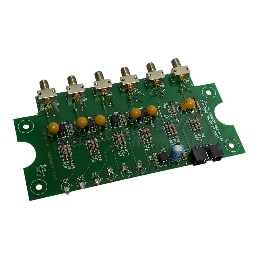 Used Deluxe London 062-01-01 Cap Code Daughter Board PCB Coaxial Interface Used
