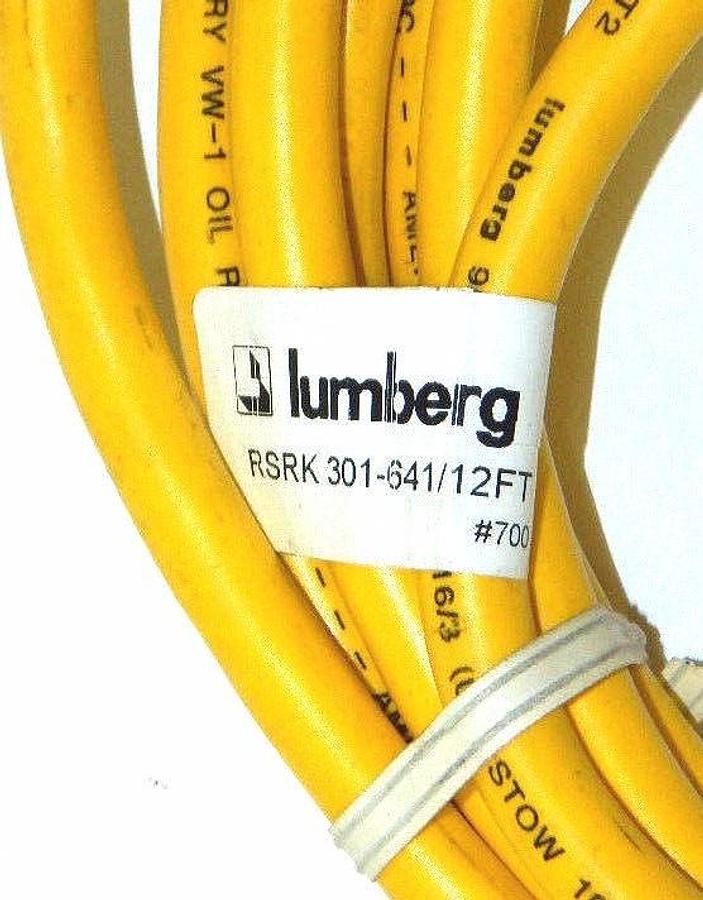 Used NEW LUMBERG RSRK 301-641/12FT, 3 PT MALE/FEMALE CORDSET, 12 FT LONG