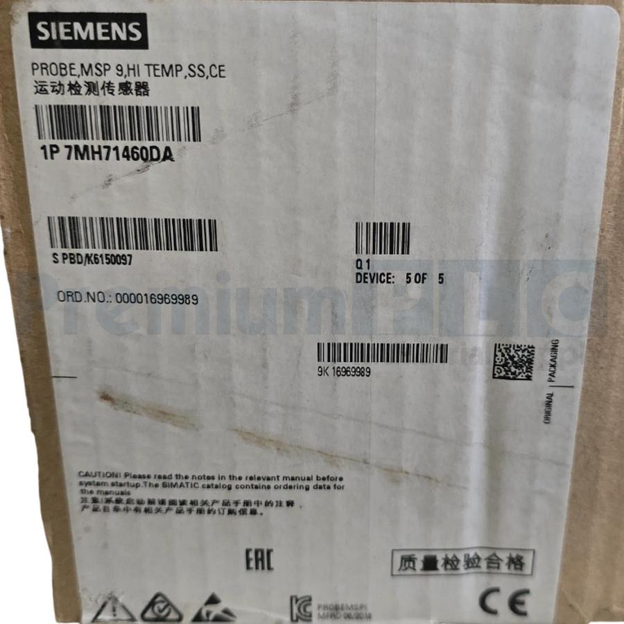 SIEMENS 7MH7146-0DA / 7MH71460DA PROBE MSP 9 HI-TEMP SS CE MOTION SENSING NSMP