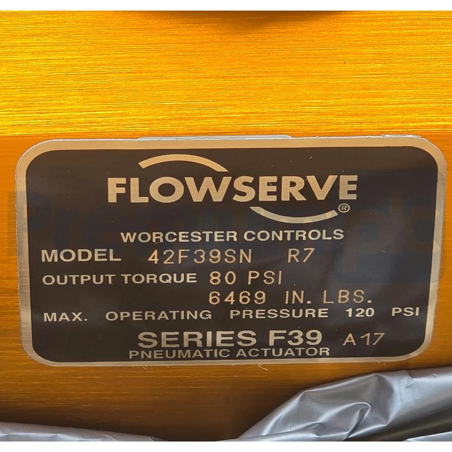 Flowserve Worcester 42F39SN R7 Series F39 Pneumatic Actuator Spring-Return 42F39
