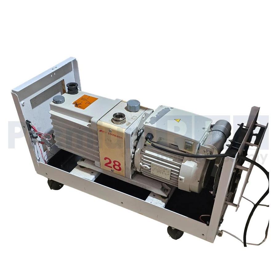 Used BOC EDWARDS E2M28 ROTARY VANE PUMP 115V/230V W/AGILENT G3199B QUIET COVER II