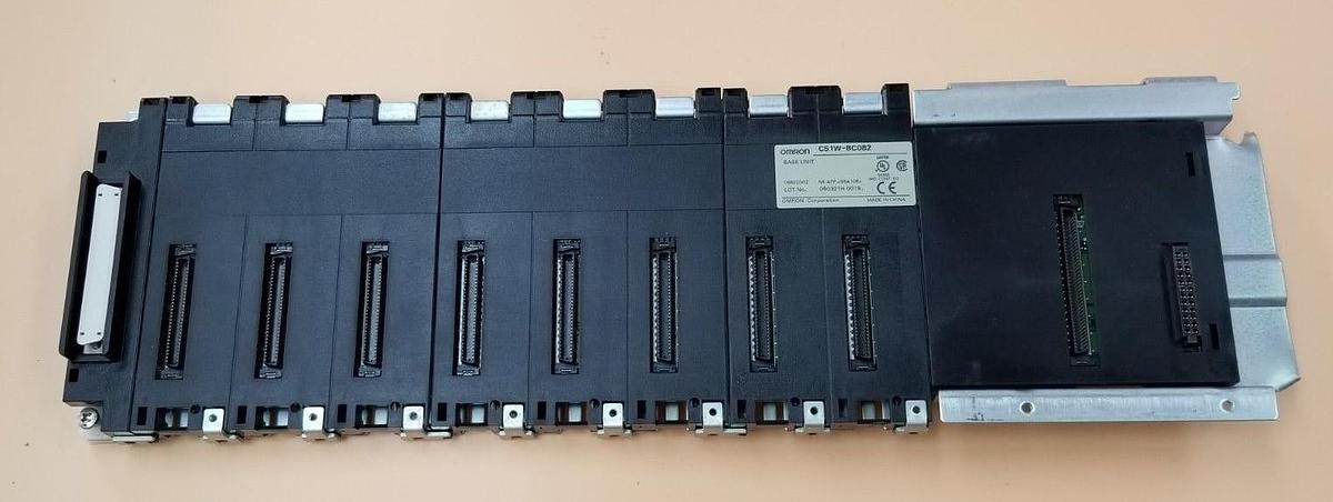 Used OMRON CS1W-BC082 BACKPLANE BASE UNIT 05602002 NK APP. 98A106 (DAMAGED)