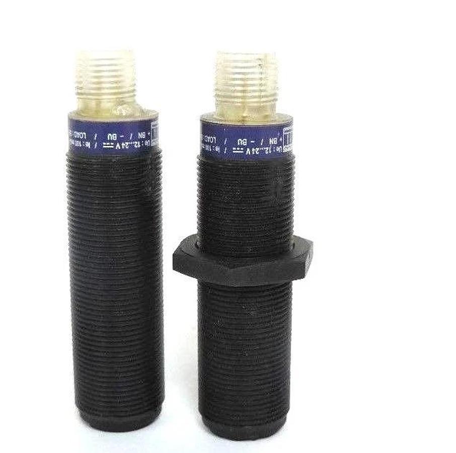 Used LOT OF 2 TELEMECANIQUE XU1-P18PL9AB PHOTOELECTRIC SENSORS 12...24V, 100MA