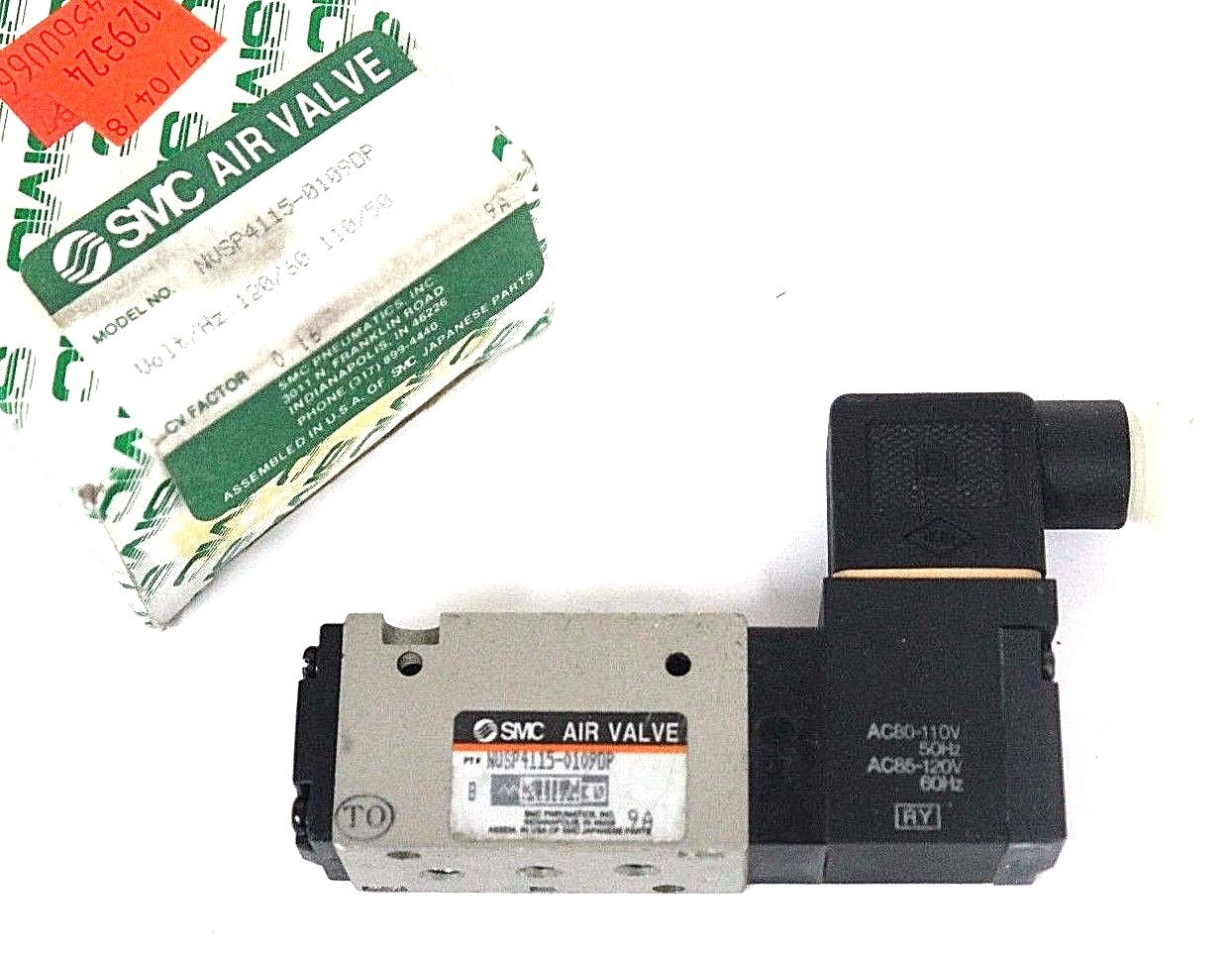 NIB SMC NVSP4115-0109DP AIR VALVE 110/120V, 50/60HZ NVSP41150109DP