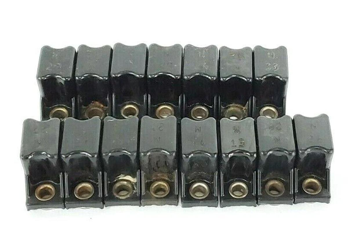 Used (15) ALLEN BRADLEY HEATER ELEMENTS N13, N14, N23, N26, N27, N28, N29, N32, N33