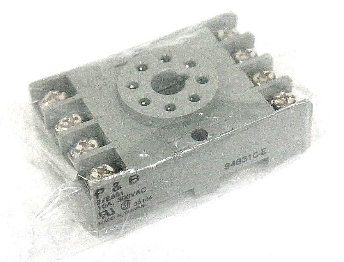 LOT OF 5 NEW POTTER & BRUMFIELD 27E891 RELAY BASES 10A, 300VAC, 94831C-E