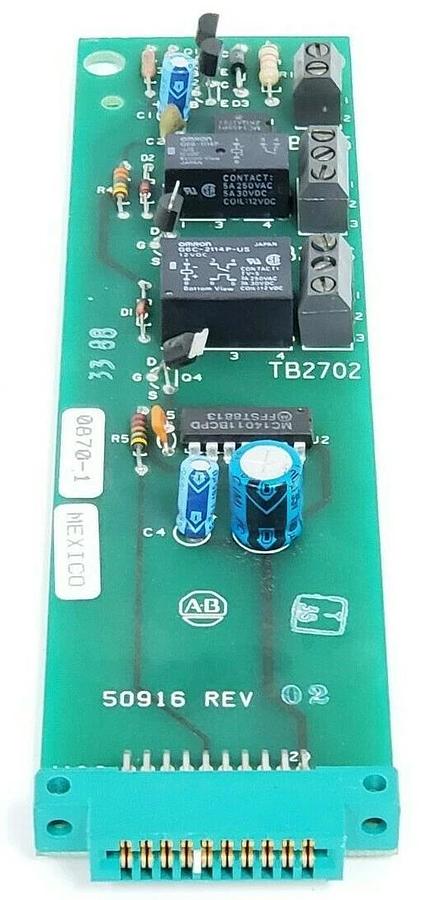 Used ALLEN BRADLEY 50916 TRIP CONTROL BOARD REV. 02 118916-02