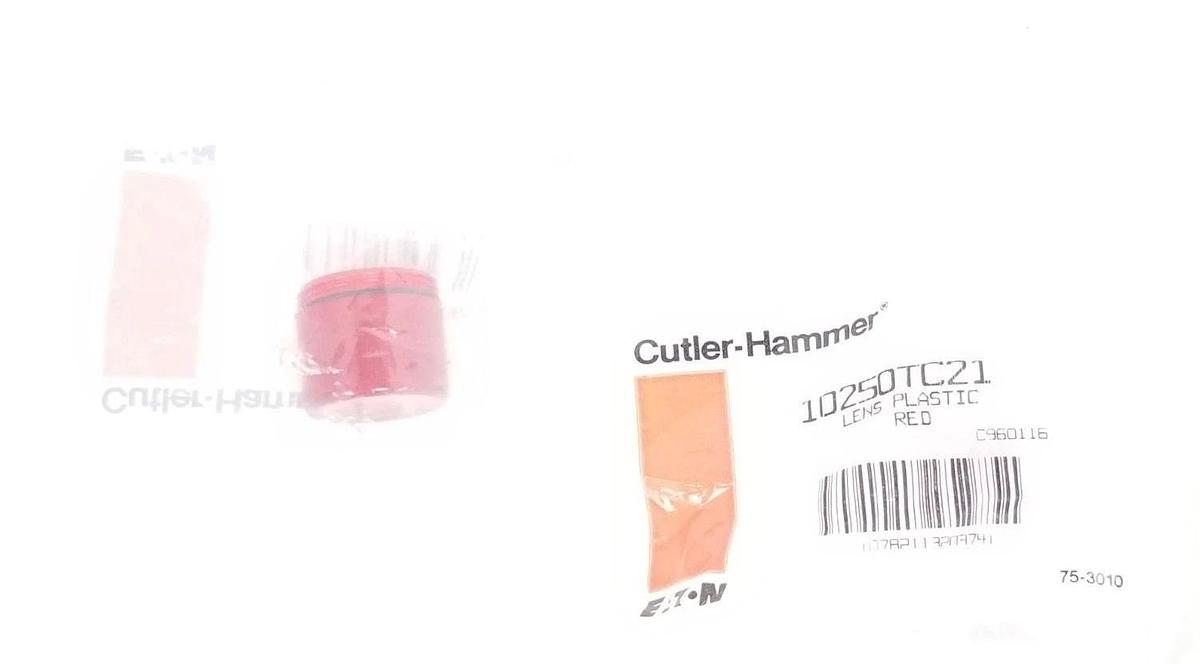Used LOT OF 5 NEW EATON CUTLER-HAMMER 10250TC21 LENS PLASTIC RED