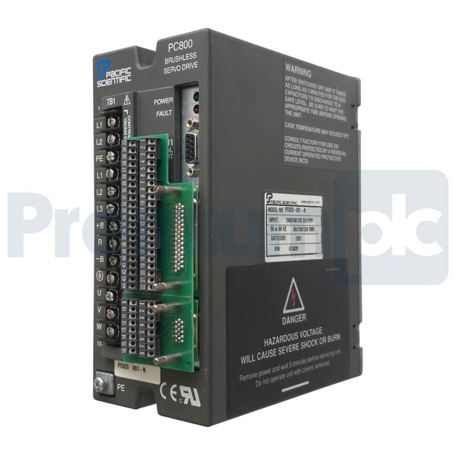 Used Pacific Scientific PC833-001-N PC800 Series Brushless Servo Drive PC833001N XLNT