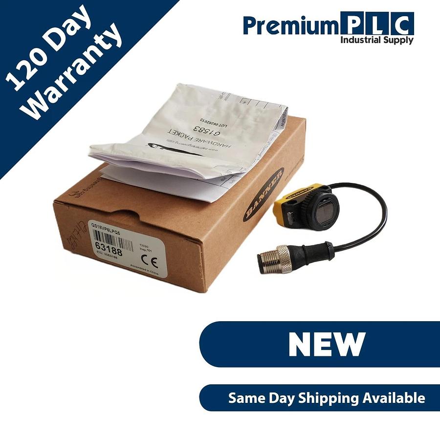 Used NEW BANNER QS18VP6LPQ5 QS18 SERIES ALL PURPOSE PHOTOELECTRIC SENSOR P/N: 63188