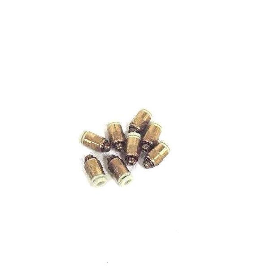 LOT OF 8 NEW SMC KQ2H04-M5 BRASS FITTINGS MALE KQ2H04M5