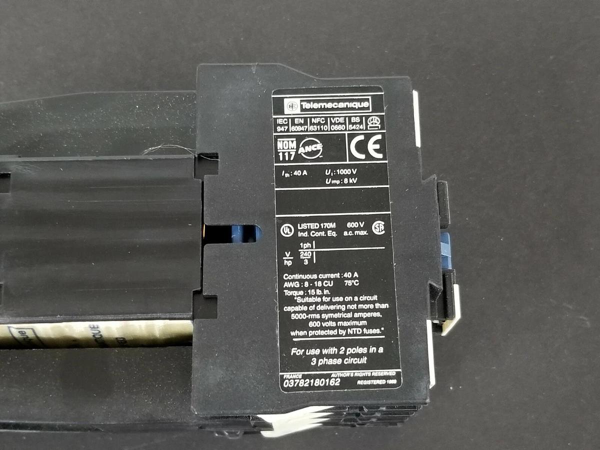Used NEW TELEMECANIQUE LP1-D25008JD CONTACTOR 25A 600V LP1D25008JD