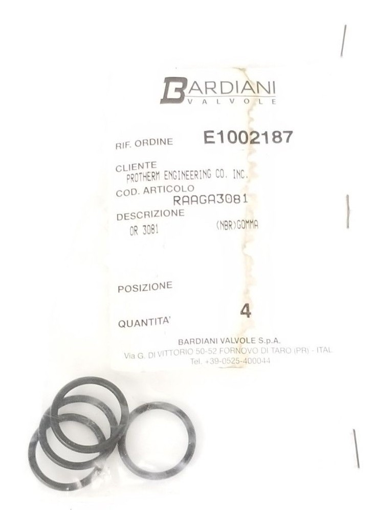 LOT OF 4 NEW BARDIANI VALVOLE RAAGA3081 O-RINGS