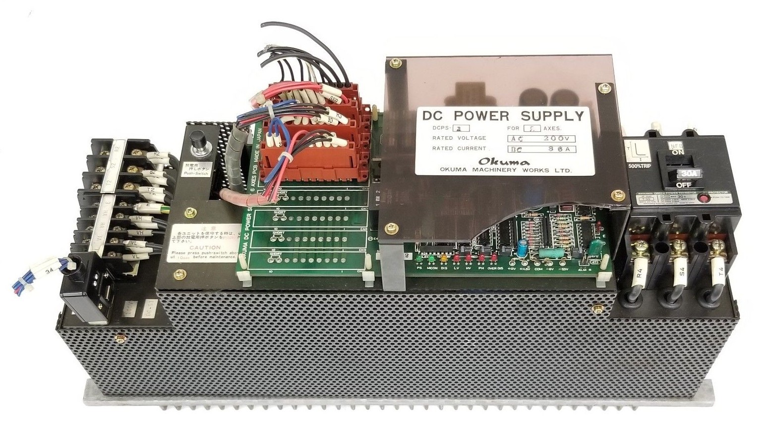Used OKUMA DCPS-1 DC POWER SUPPLY FOR 2 AXES, 200V AC, 86A DC, DCPS1
