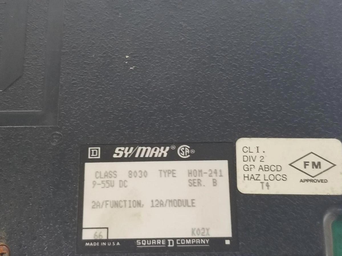 Used SQUARE D SY/MAX 8030-HOM-241 OUTPUT MODULE SER. B, 9-55VDC, 8030HOM241