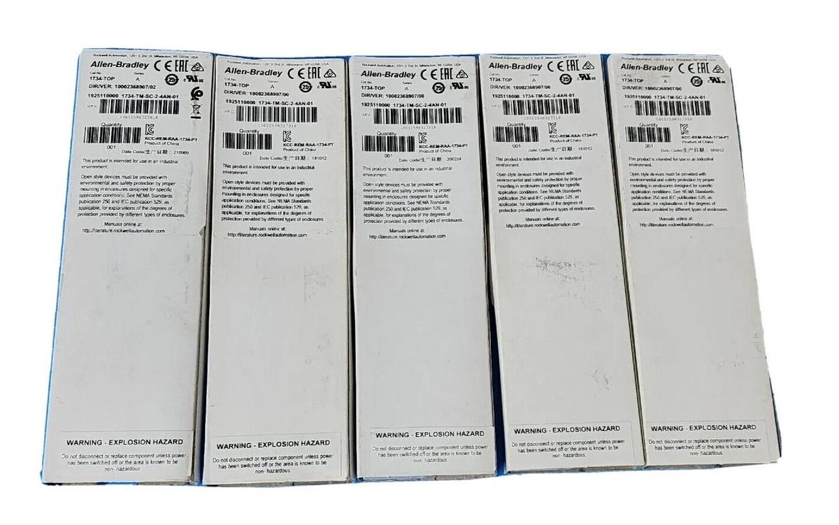 LOT OF 5 NIB ALLEN BRADLEY 1734-TOP SER. A TERMINAL BASE ASSEMBLIES