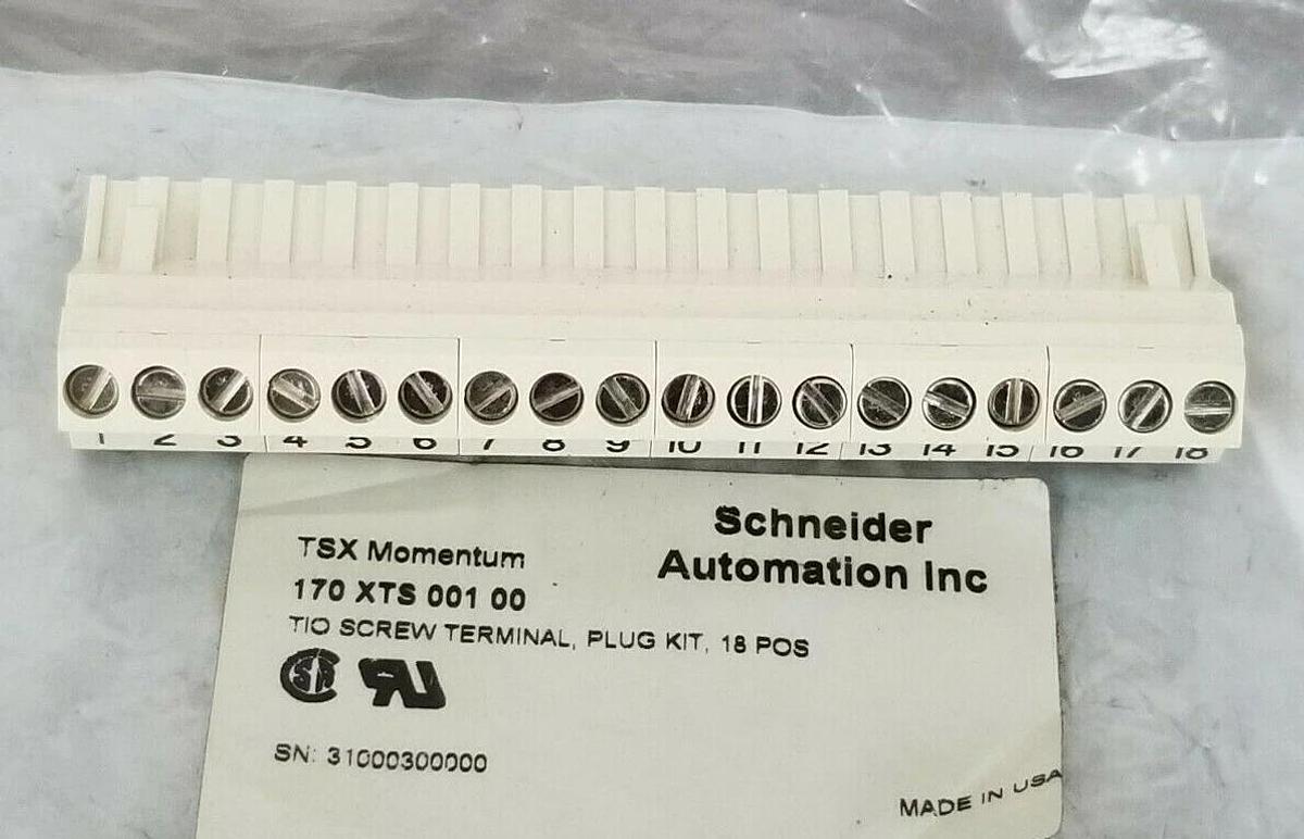 Used AEG MODICON 170-XTS-001-00 SCREW TERMINAL STRIP 18-PIN 170XTS00100