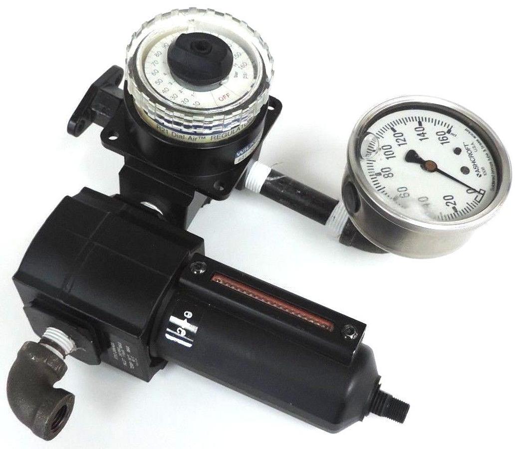 Used NORGREN F73C-2AN-AD0 PNEUMATIC FILTER ASSY. W/ WILKERSON R21-02-000B REGULATOR
