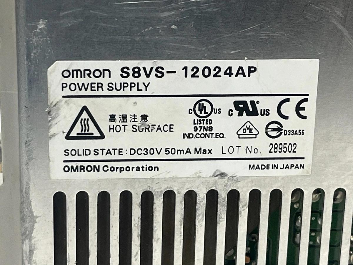 Used Omron S8VS-12024AP Power Supply 24VDC 5A 120W DIN Rail Mount Monitor Display