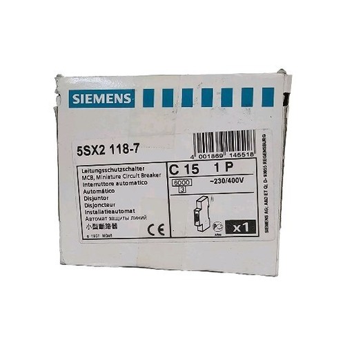 Used NIB SIEMENS 5SX2-118-7 MINIATURE CIRCUIT BREAKER 5SX2 118-7, 1P
