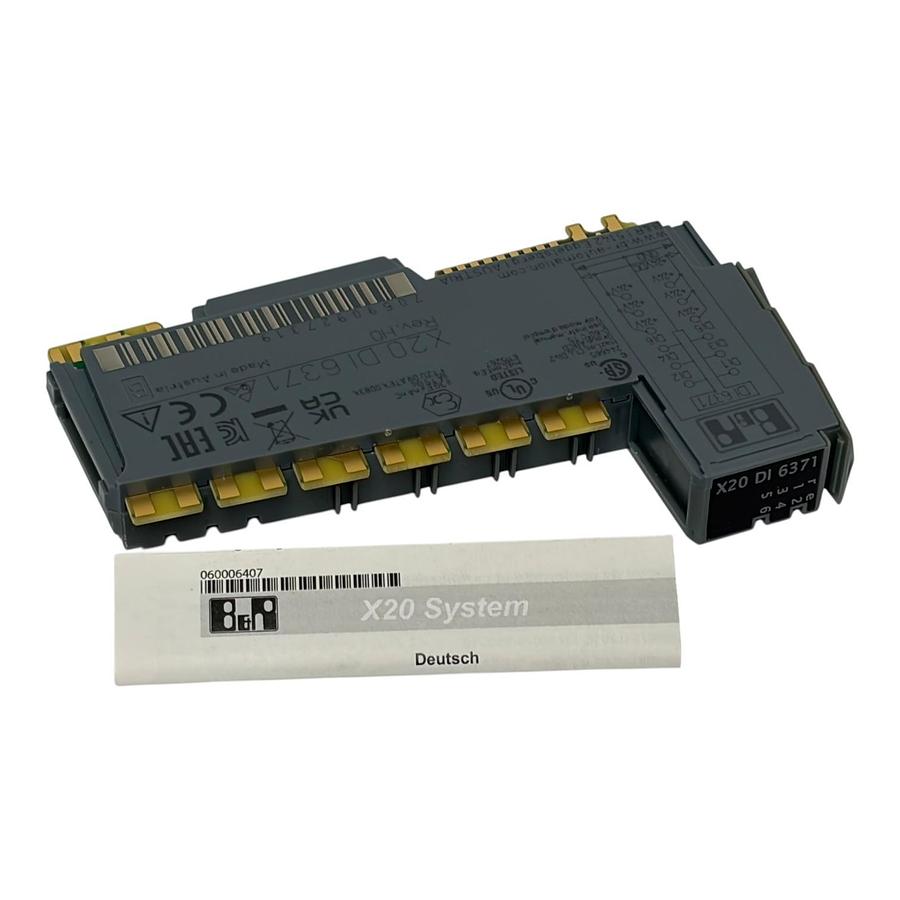 Used B&R Automation X20DI6371 Digital Input Module Rev H0 X20 DI 6371 New Surplus