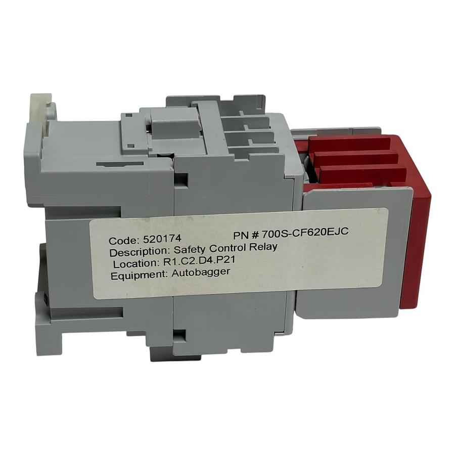Used New Allen-Bradley 700S-CF620EJC Safety Control Relay 24VDC Guardmaster Ser A