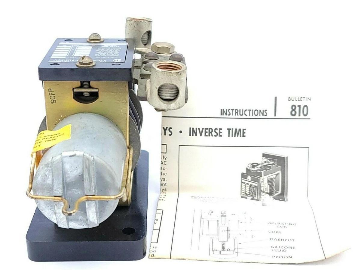 Used ALLEN BRADLEY 810-A15A INVERSE TIME RELAY 810A15A SER. A