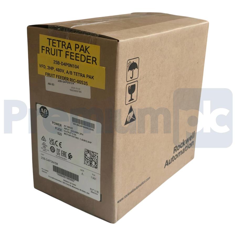 F/S Surplus Allen Bradley 25B-D4P0N104 /A PowerFlex 525 AC Drive 3Ph 480V 2HP 884951885882