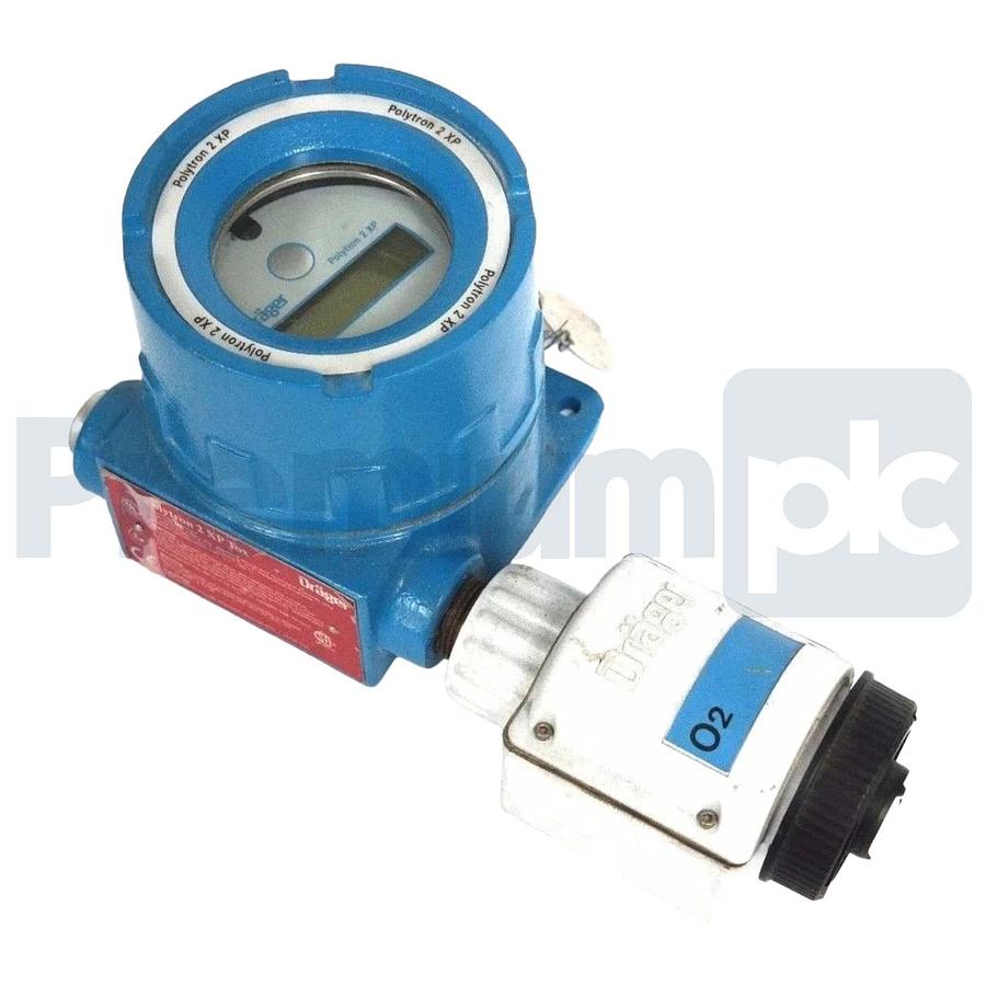 Used Drager 4543070 Polytron 2 XP Tox Toxic Gas Detector w/ 6809630 O2 Sensor USPI