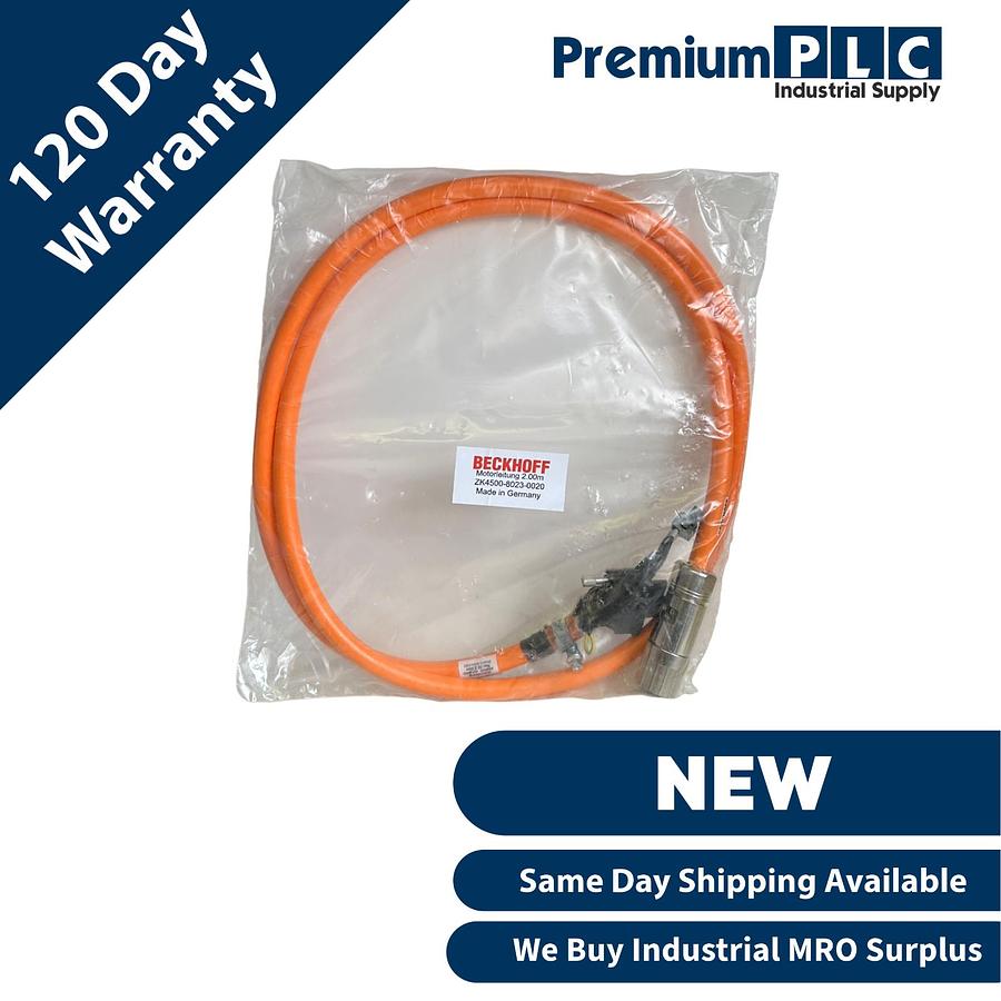 Used NEW BECKHOFF ZK4500-8023-0020 AX5000 MOTOR/DRIVE 2m CABLE 1.5 mm² W/M23 SPEEDTEC