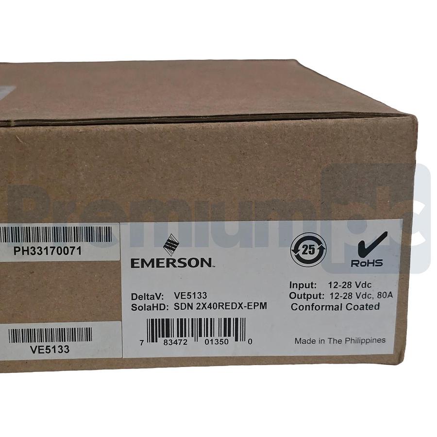 Emerson DeltaV SolaHD VE5133 | SDN2X40REDX-EPM Power Supply 12-28VDC 80A NSMP