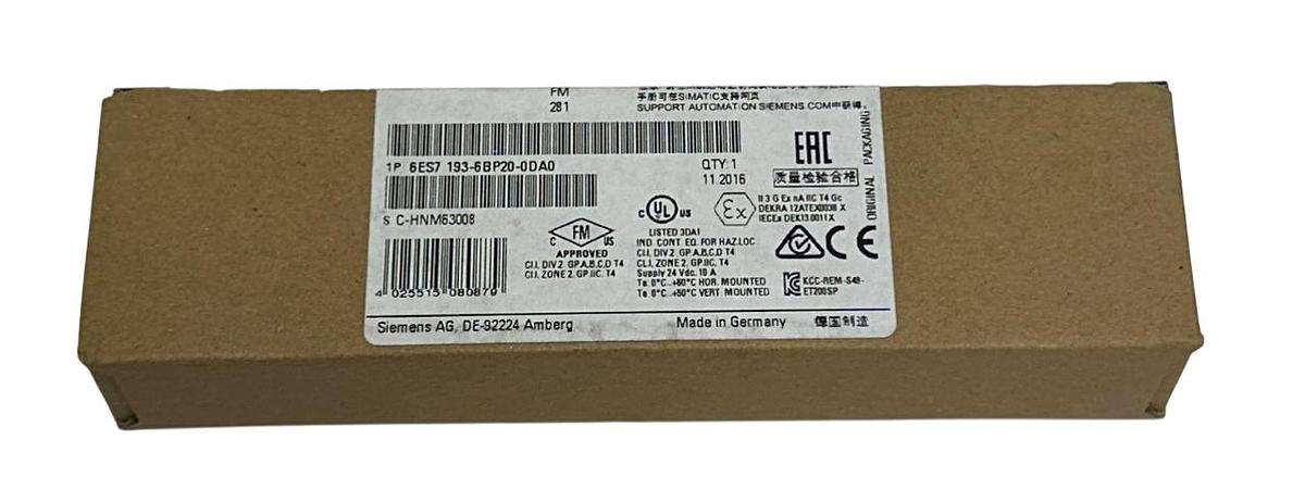 SIEMENS 6ES7193-6BP20-0DA0 | 6ES7 193-6BP20-0DA0 SIMATIC ET 200SP BaseUnit NSFS