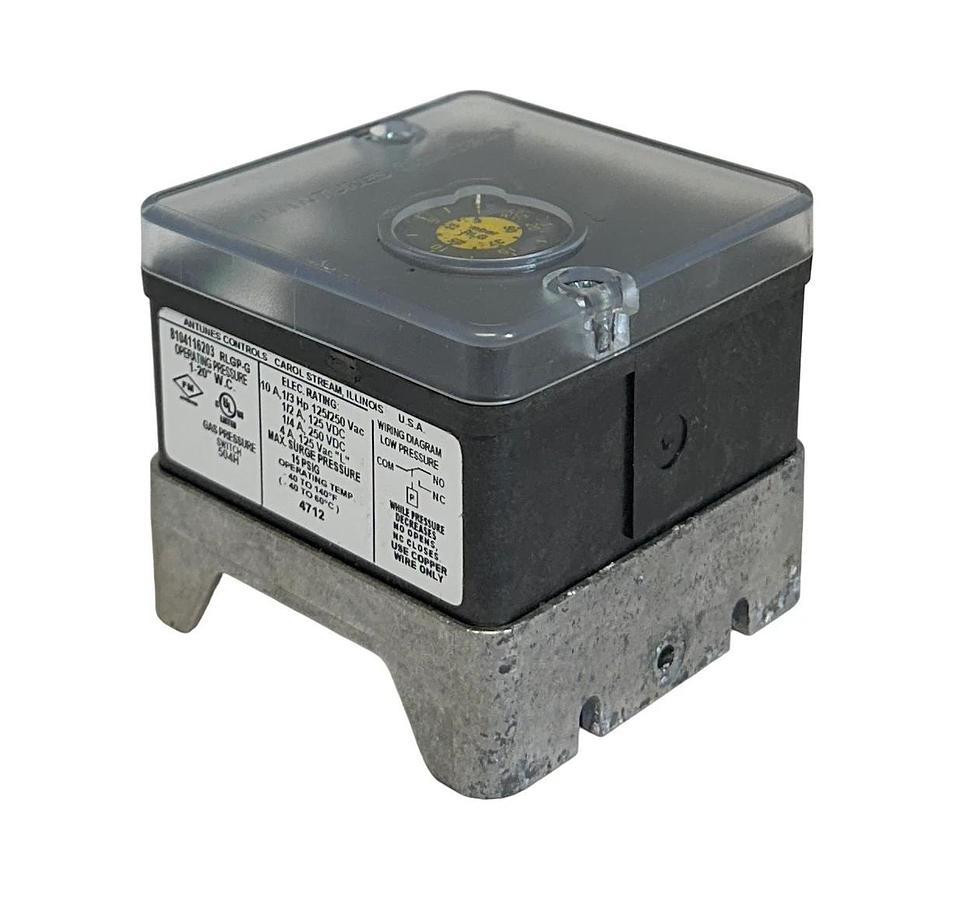 Used ANTUNES CONTROLS RLGP-G / 8104116203 GAS PRESSURE SWITCH 1-20'' W.C. 10A USNP