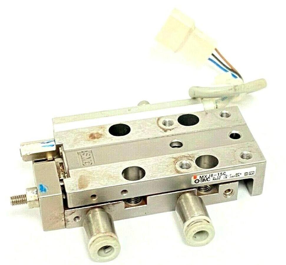 Used SMC MXJ8-15C PRECISION AIR SLIDE TABLE 0.15-0.7MPa MXJ815C