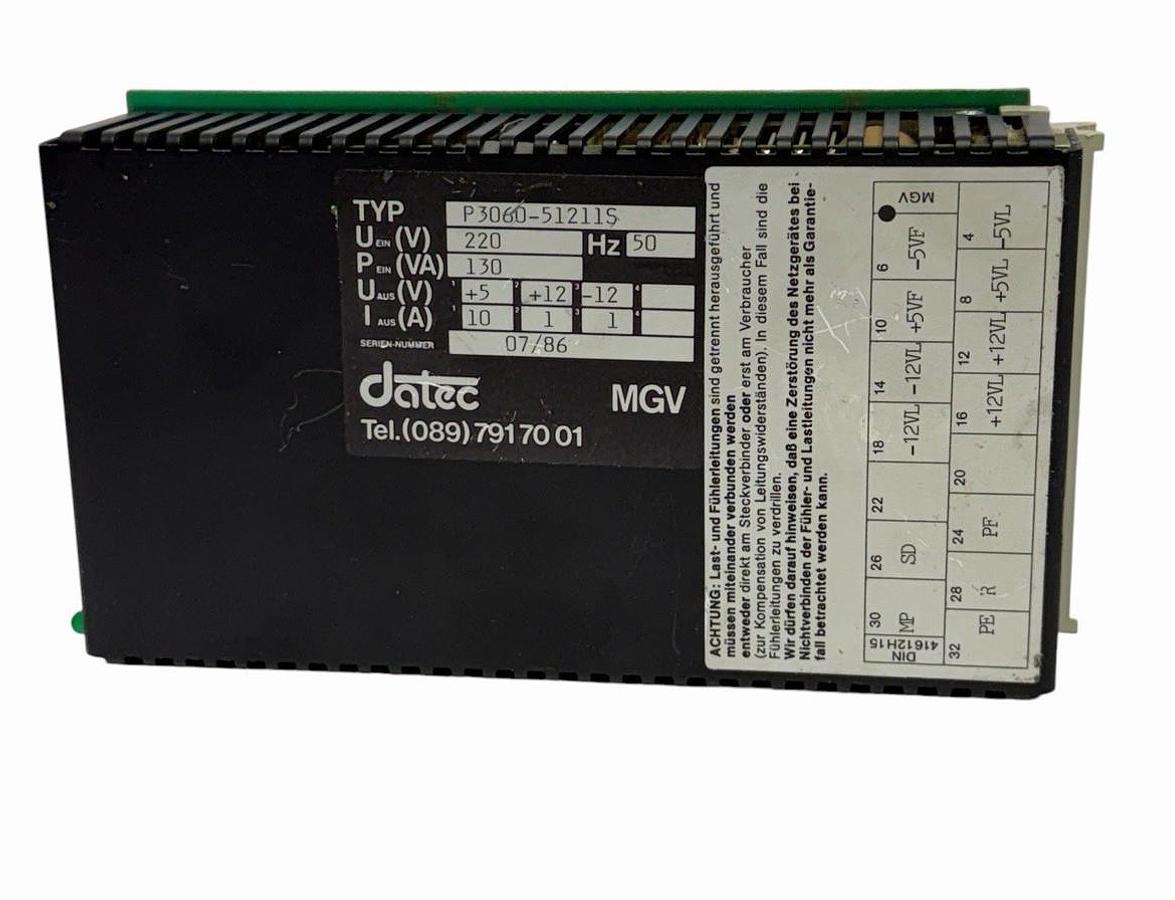 Used DATEC P3060-51211S POWER SUPPLY 220V 50HZ P306051211S