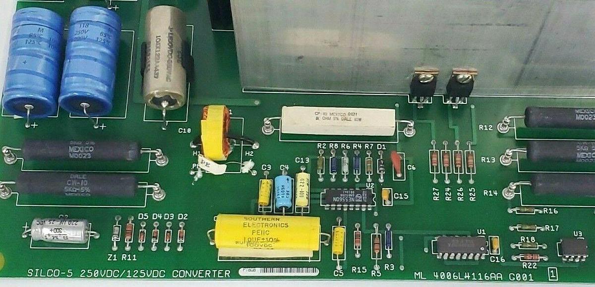 Used GENERAL ELECTRIC 4006L4116AA G001 SILCO-5 250VDC/125VDC CONVERTER BOARD