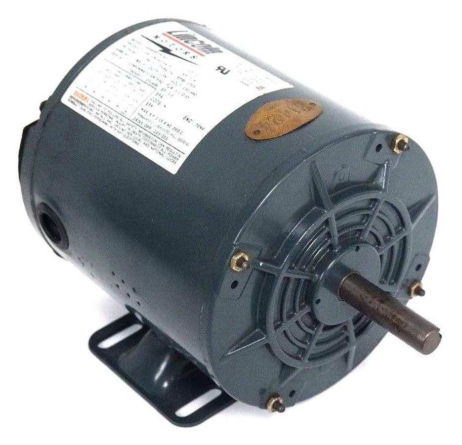 Used LINCOLN SRN4H0.25T61 MOTOR DVC LM25123A P FR:56-60 PH:3 TYPE:TS PRM:1725 60HZ