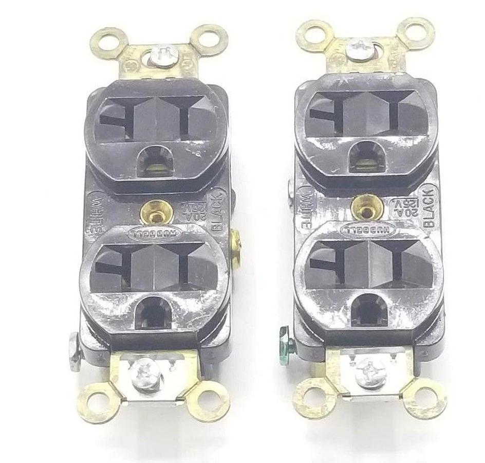 Used LOT OF 2 HUBBELL WC-956 PLUG RECEPTACLES 20A, 125V