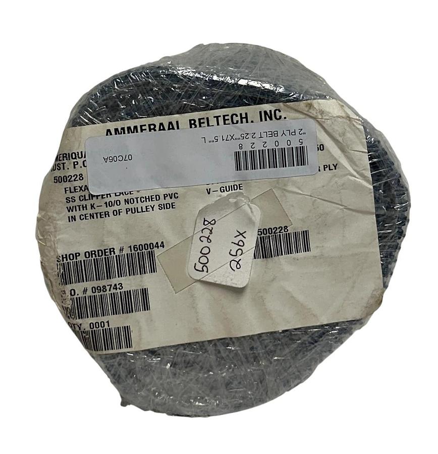 Used AMMERAAL BELTECH 500228 FLEXAM EM8/20+P6 BLUE 2.25'' WIDTH Belt V-Guide NSMP