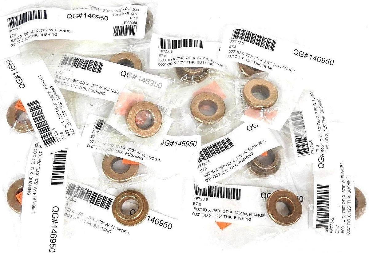 LOT OF 16 NEW ISOSTATIC FF723-5 FLANGES .500'' ID X .750'' OD X .375'' W