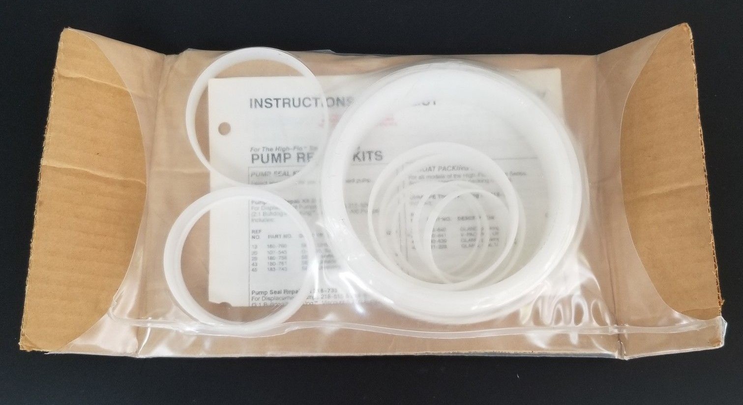 Used NEW GRACO PUMP SEAL REAPAIR KIT 218-737 / 218-735 / 218-739